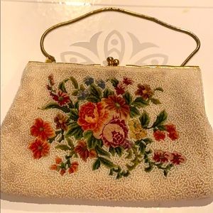 Vintage hand beaded and embroidered bag